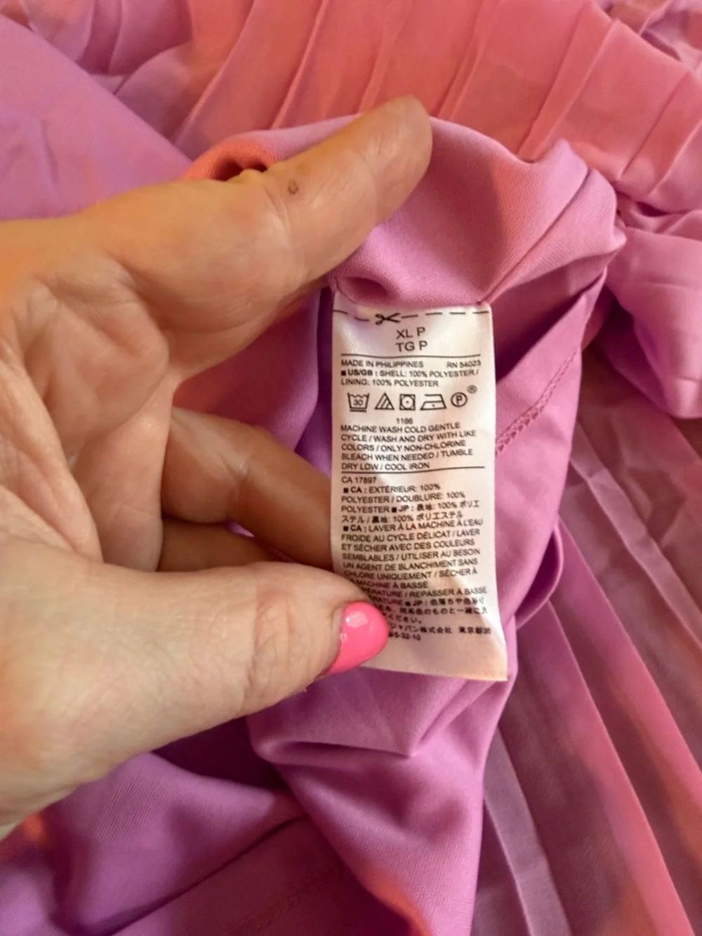 Banana Republic Ladies Pleated Lilac Midi Skirt. Petite. NWT. X-large.